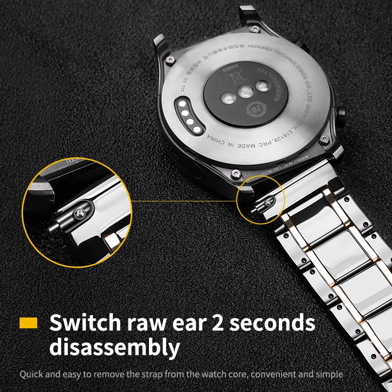 18/20 / 22мм Керамический ремешок для часов для Samsung Galaxy 46/42 мм Сменная лента / Gear s2 s3 / HONOR Watch Magic для Huawei часы GT / Talkband B5 Amazfit Watch 2s 1 ремешок Аксесс... от AliExpress WW