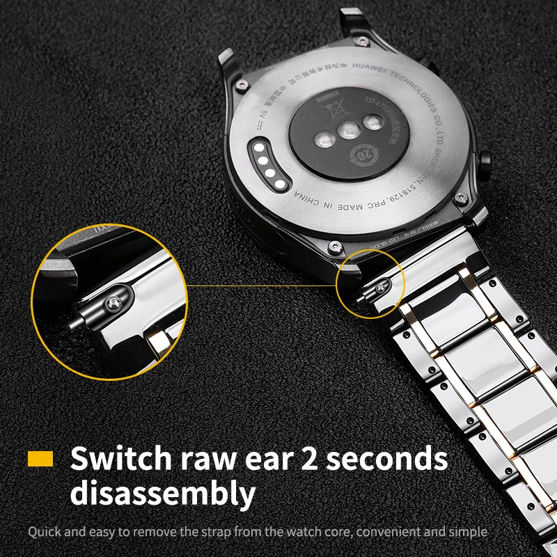 18/20 / 22мм Керамический ремешок для часов для Samsung Galaxy 46/42 мм Сменная лента / Gear s2 s3