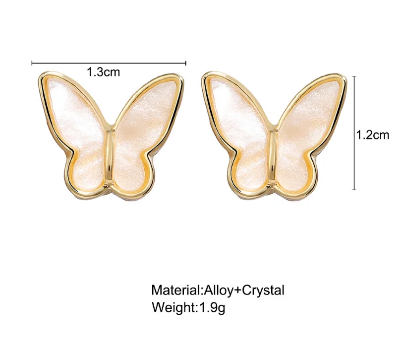 

2021 Ear Jewelry Cute Studs Butterfly rings Party Accessories for Women