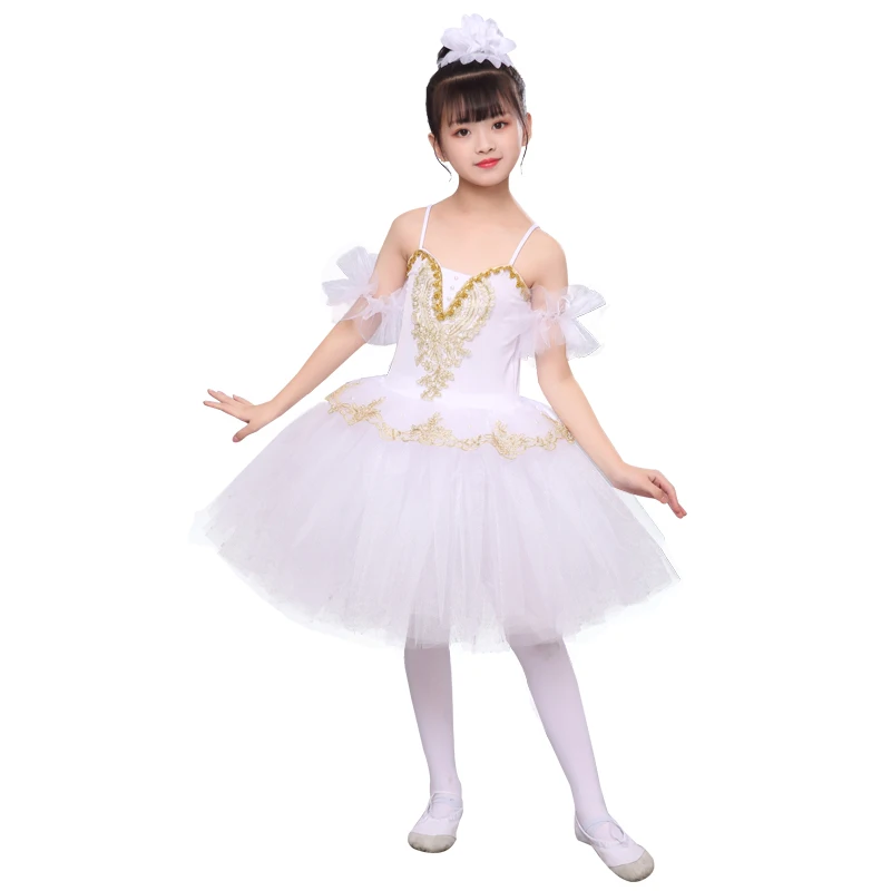 New Professional Child Adult Swan White Romantic Style Long Tutu Ballet Dance Costume Girls Ballerina Dress Leotard Gymnastic |