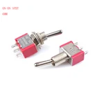 Переключатель с фиксацией, 3-контактный вкл-ВКЛ, 2-позиционный переключатель SPDT CQC UL ROHS, красный, серебристый, новый кнопочный переключатель