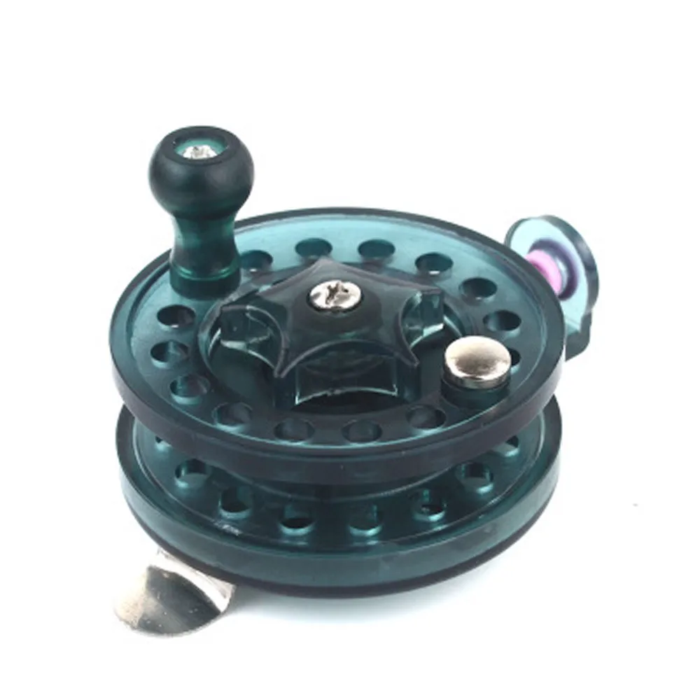 

Fly Reel Diameter 60mm Arbor Transparent White/Black Aluminum Fly Fishing Reel Plastic Reel Hand Rod Car Raft Fishing Reel