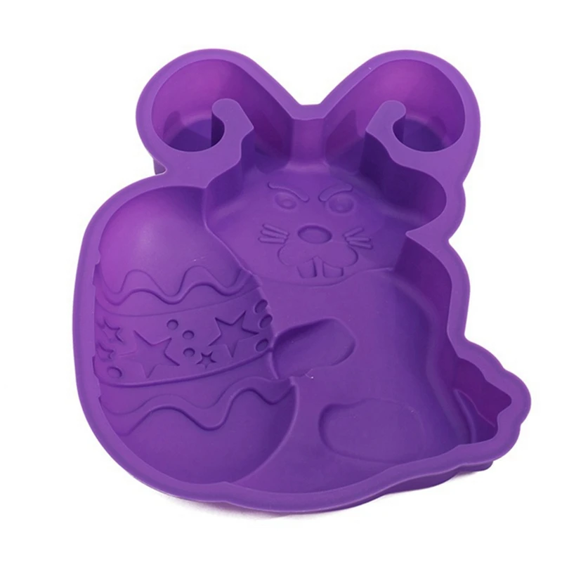 

Cute Rabbit Silicone Cake Mold Reusable Creative Cake Mold Baking Mold For Easter Chocolate Jelly Mold For kitchen Accesorio