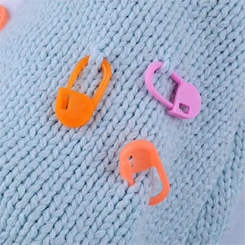 

50-500pcs Mix Color Plastic Resin Small Clip Locking Stitch Markers Crochet Latch Knitting Tools Needle Clip Hook Sewing Tool