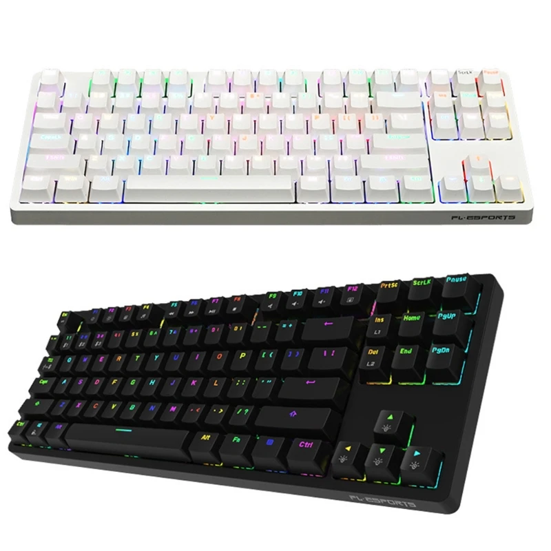 

Mini Keyboard Wired Bluetooth Wireless Dual Mode 87 Key RGB Mechanical Keyboard