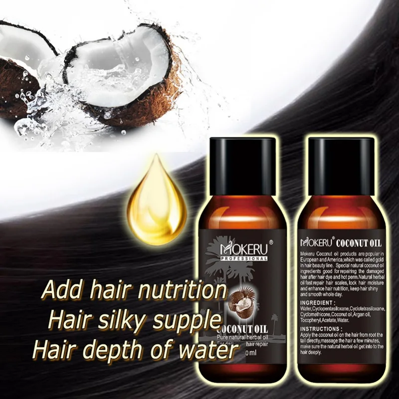 30ml Natural Coconut Oil Hair Repair Essential Moisturizing Nourishing Scalp Care | Красота и здоровье