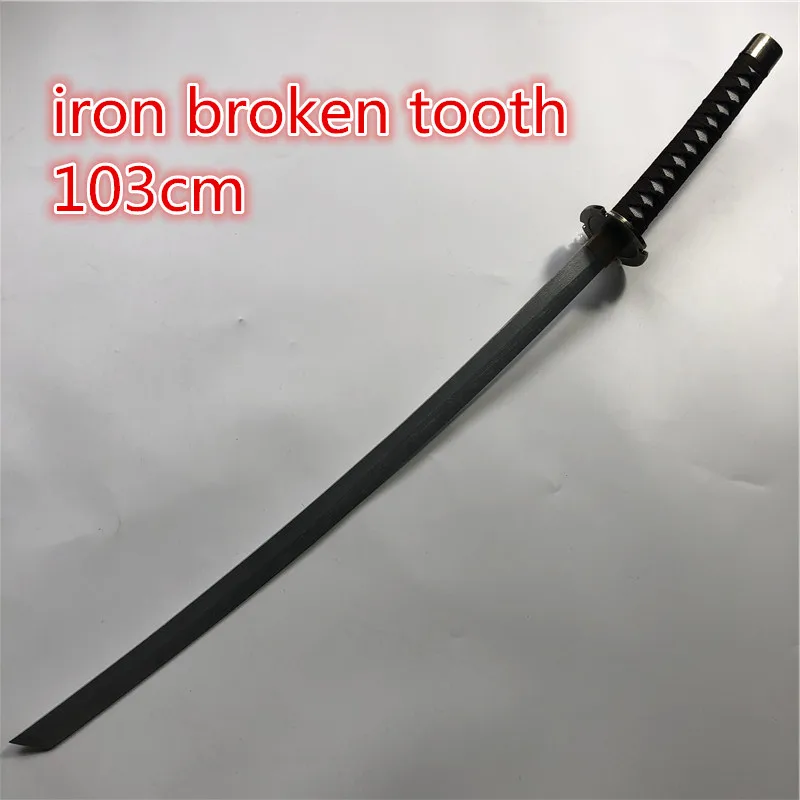 Inuyasha sword iron broken Tooth sword Cosplay Prop Replica PU toy sword Anime Ninja Knife 1:1 Samurai sword 100cm