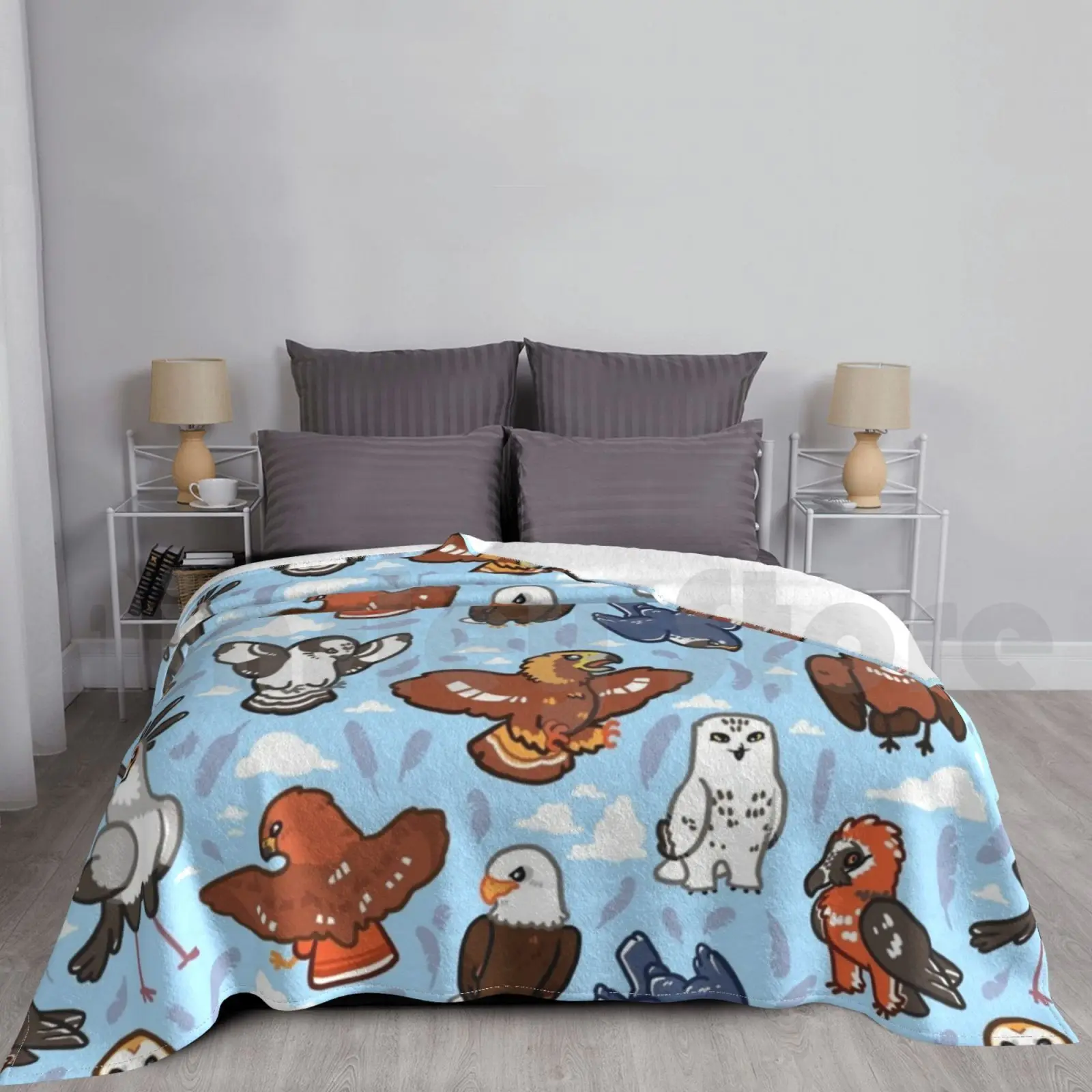 Птицы добычи одеяло супер мягкие теплые птицы тонкие Borb Raptor секретаря Bird Hawk Eagle