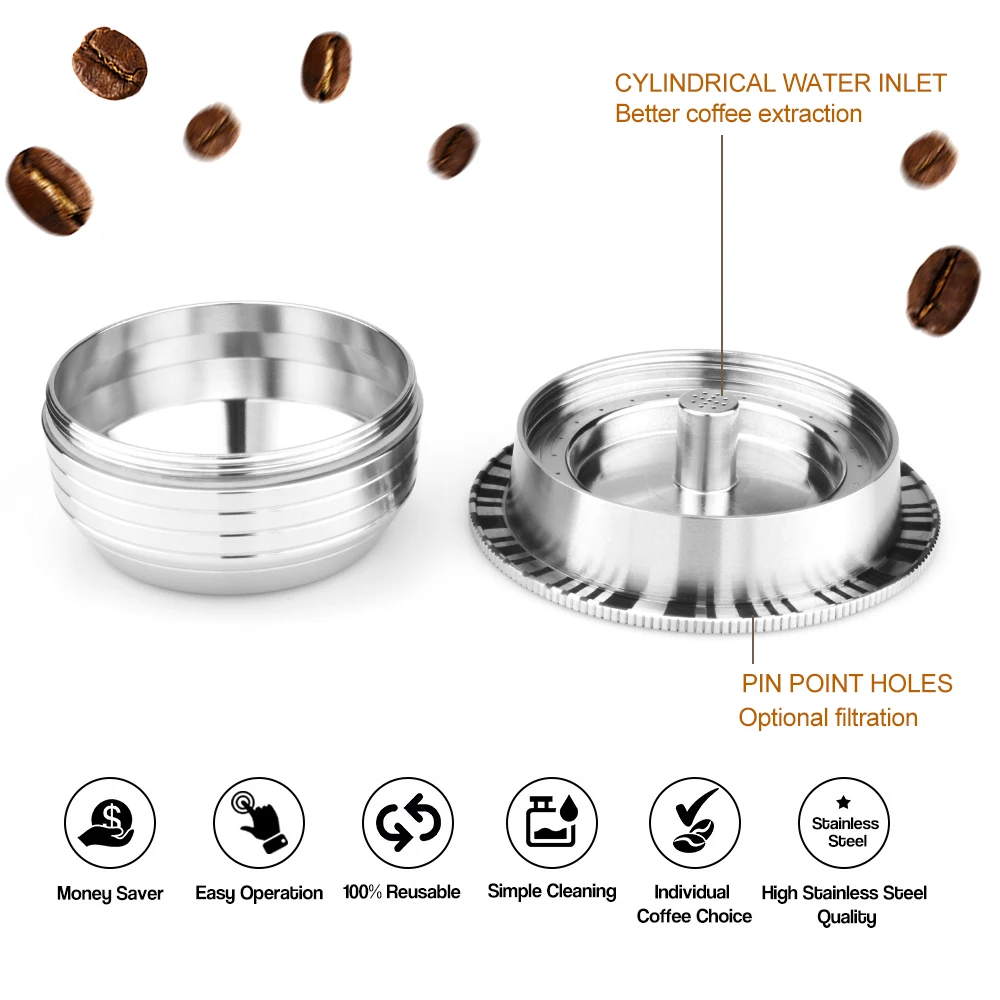 Кофемашина капсулы многоразовые Nespresso из нержавеющей стали кофе фильтры