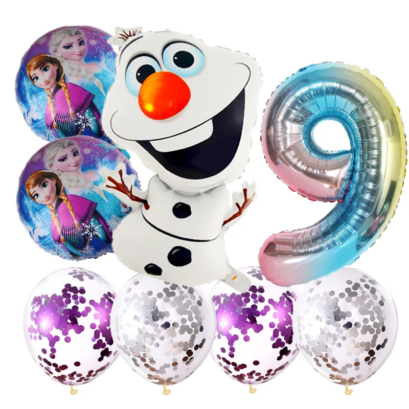 

new elsa olaf Disney Frozen princess foil balloons Baby shower girl snowman birthday party decorations kids toys air globos