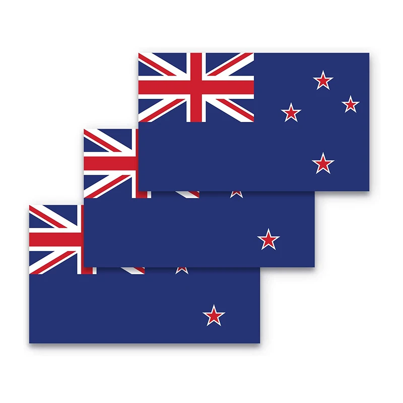 

New Zealand Flag Bumper Stickers 3 Packs of Durable Waterproof Material,motorcycle Helmet Trunk Truck Decals
