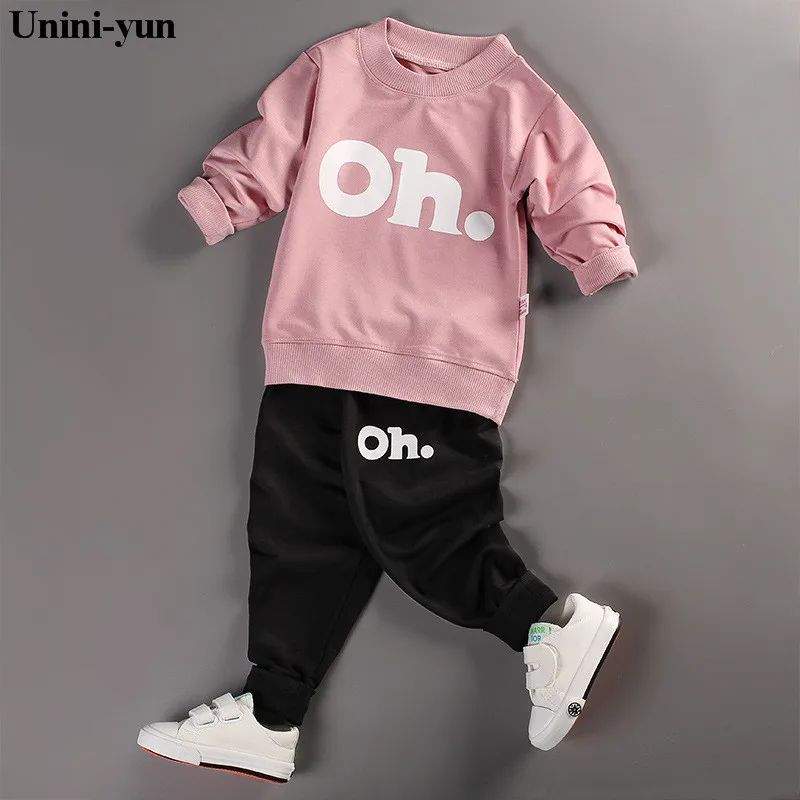 

2018 spring and autumn new children's clothing girl suit cotton pullover suit pants 2 sets toddler baby fashion clothing set