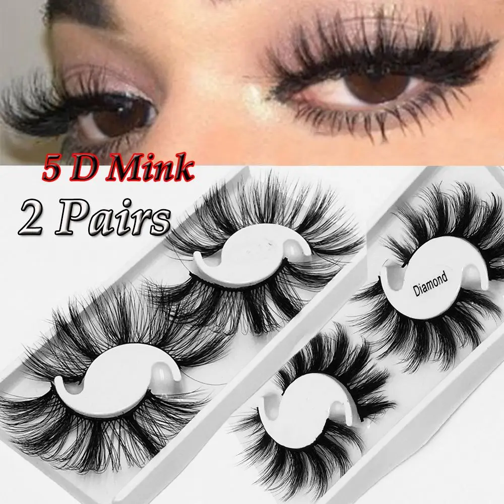 

Beauty Eye Makeup Tools Thick Long Wispies Fluffies 5D Mink Hair False Eyelashes 25mm lashes Eye Lash Extension