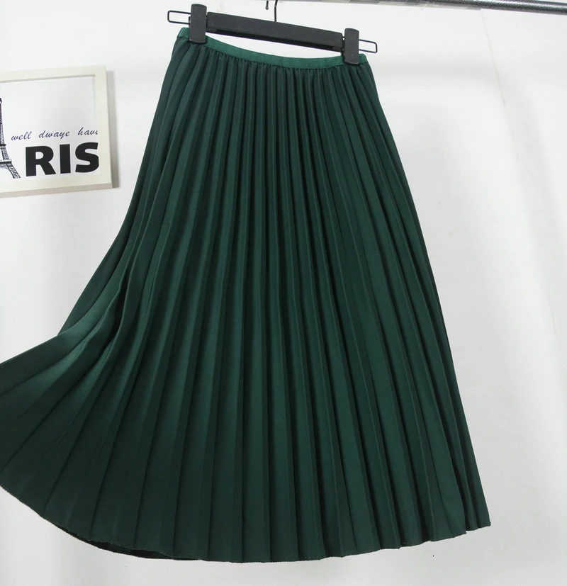 Женская двухслойная замшевая длинная Плиссированная Юбка-макси RICORIT винтажная