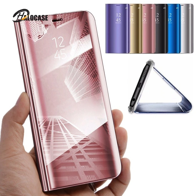 Умный зеркальный Чехол-книжка для Samsung Galaxy A10 A20 A20e A30 A40 A40s A50 A60 A70 A80 A90 2019 | Мобильные