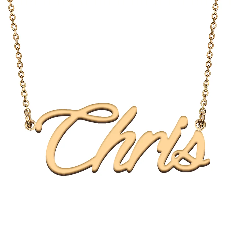 

Chris Custom Name Necklace Customized Pendant Choker Personalized Jewelry Gift for Women Girls Friend Christmas Present