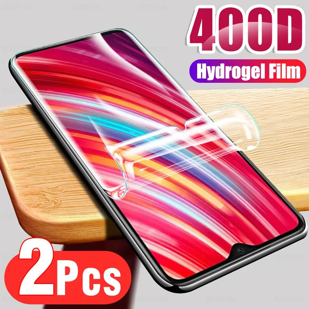 

2 Pcs Full Glue Protective Hydrogel Film On For Xiaomi Redmi Note 8 Pro 8T Note8 T Redmi8 8A Screen Protector Not Tempered Glass