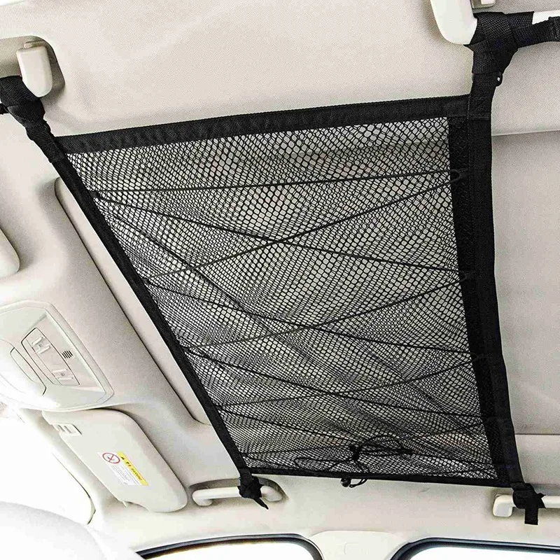 

Новая Автомобильная сетка для хранения на потолок, карманная сетка на крышу, внутренняя сумка для груза, сумка для хранения в багажник автом...