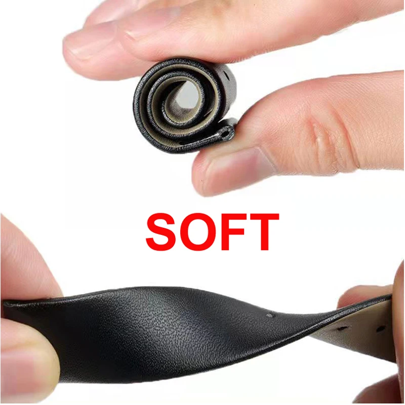 Soft Watch Belt Band Accessories for Ladies Men Student 8mm 10mm 12mm 14mm 16mm 18mm 20mm 22mm Genuine Leather Strap with Tool