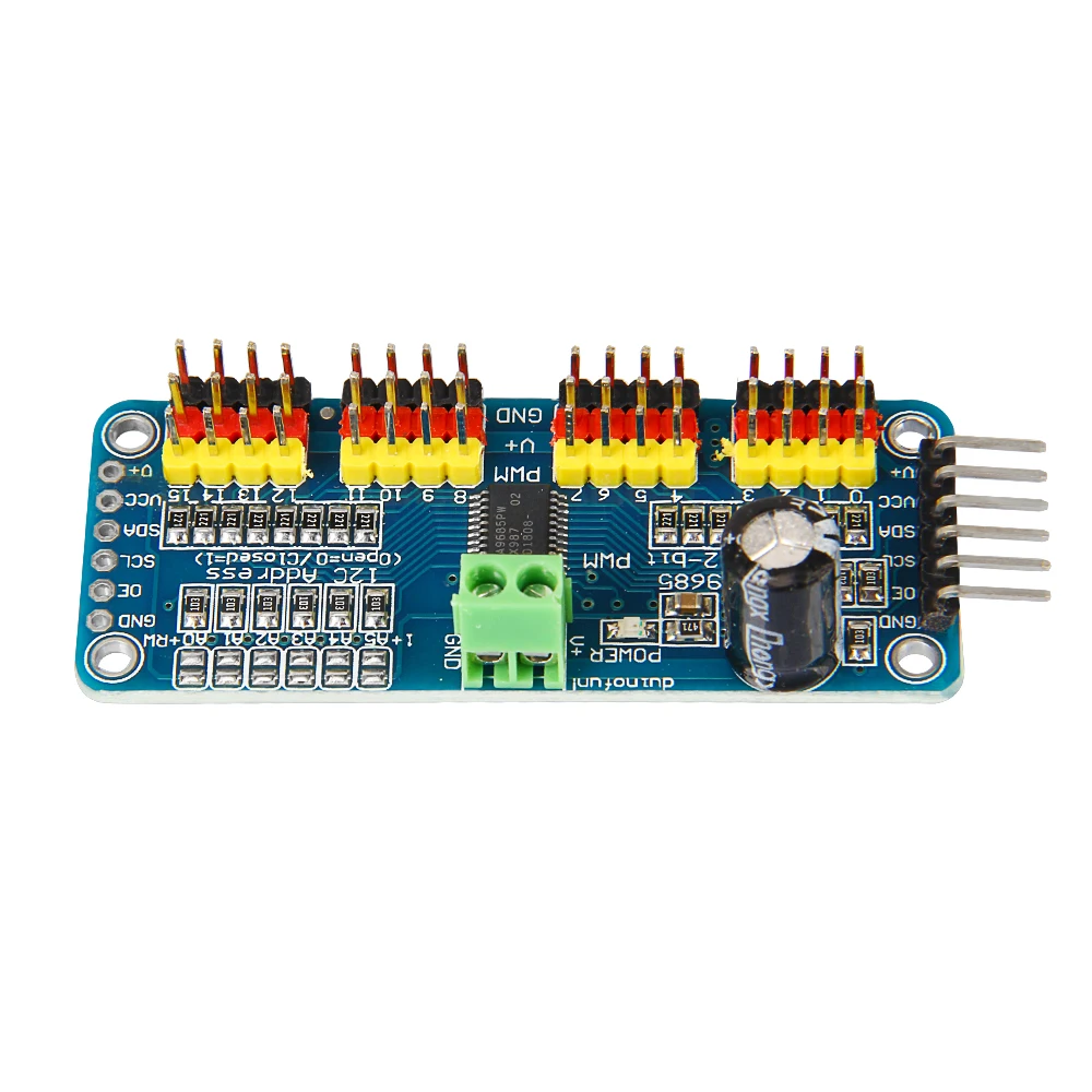 Модуль PCA9685 для arduino или Raspberry pi 16 канальный 12 битный модуль PWM/Servo с интерфейсом щит