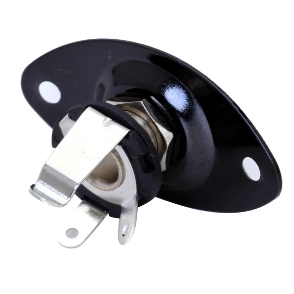 

Black Oval Output Guitar Plate Socket For Electric Guitars Replacement