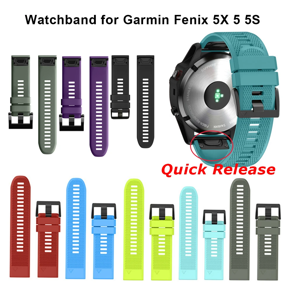 26 22 мм ремешок для часов Garmin Fenix 5X 5 5S Plus 3 HR Forerunner 935 часы 20 быстросъемный