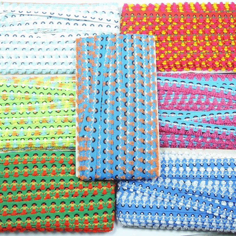 5/8 ''(16 мм x 10 ярдов) тесьма для шитья девушек с ручной бахромой кружевами и