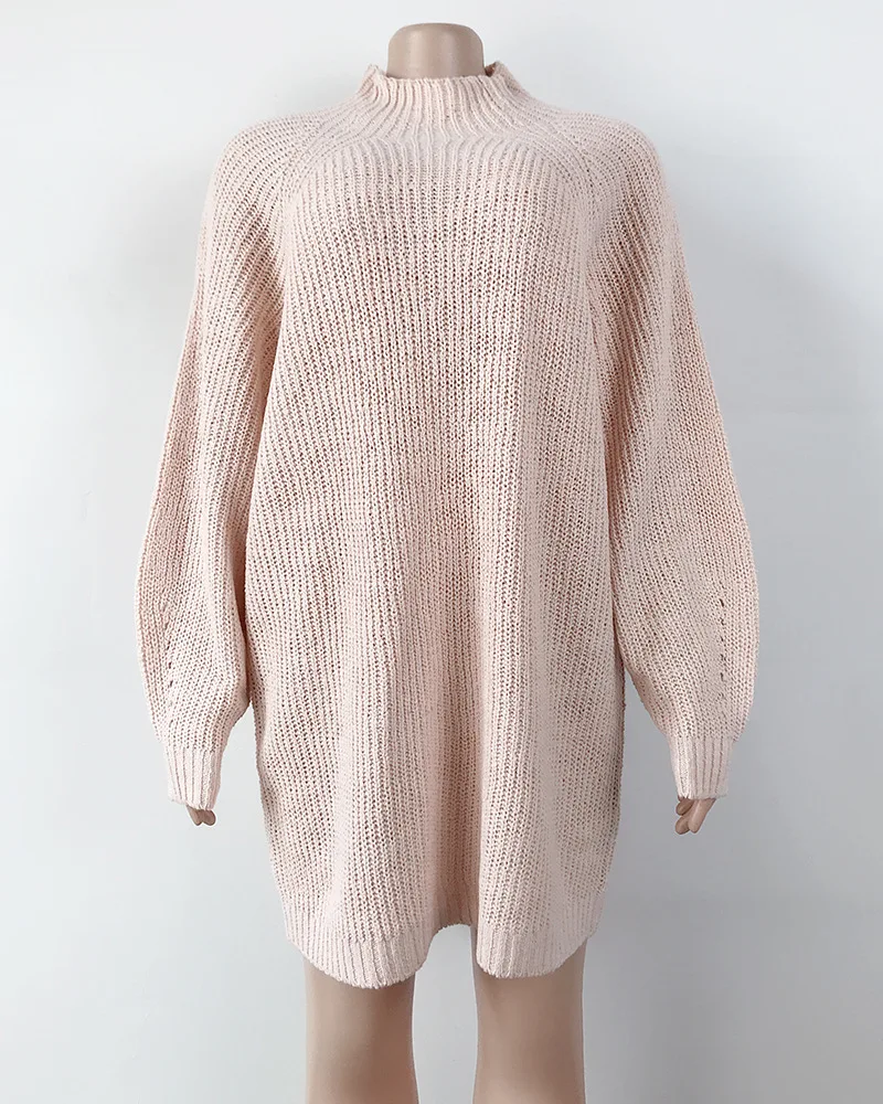 DANJEANER Women Half Turtleneck Knitted Sweater Dress Spring Long Sleeve Warm Sweaters and Pullovers Oversized Knitwear Jumpers | Женская