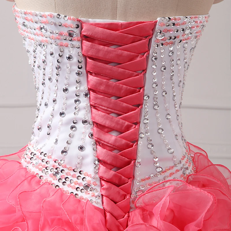 Jiayigong Quinceanera/платья из органзы с рюшами и курткой милое платье 16 вечерние пышные