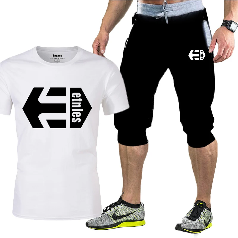 

2021 Summer Casual Beach Shorts + Men's T-blood Suit Brand Men's T-shirt Funny Harajuku Top T-shirt Streetwear Hip Hop T-shirt