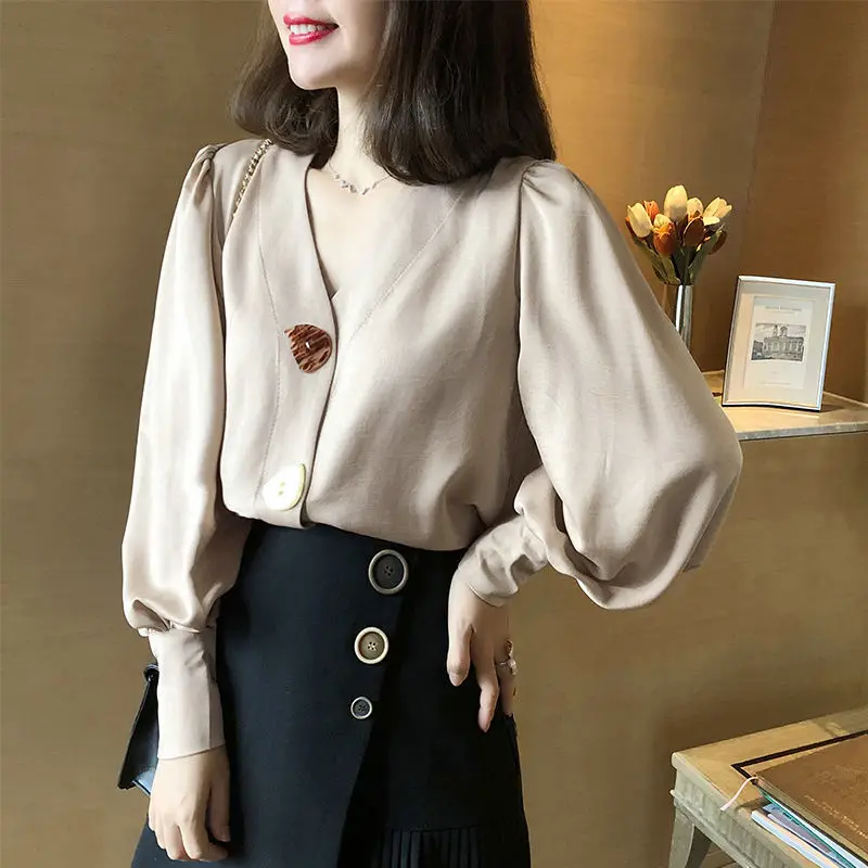 Blusas Mujer De Doda 2019 блузы с длинным рукавом женские рубашки на пуговицах пышным