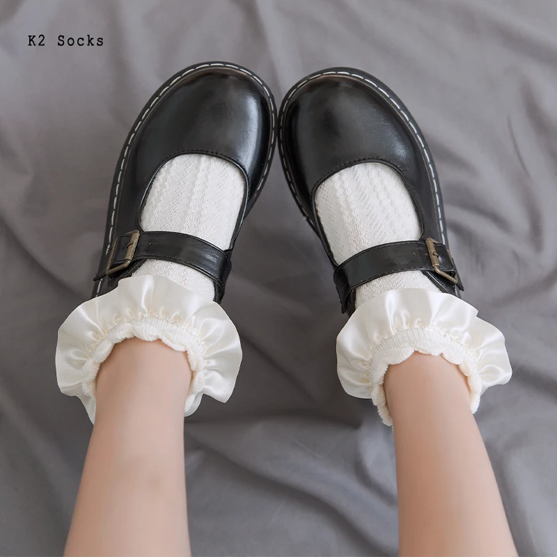 

Кружевные короткие носки Kawaii JK, Лолита, японский хлопок, обжим, универсальные Смешные модные милые Веселые мягкие женские