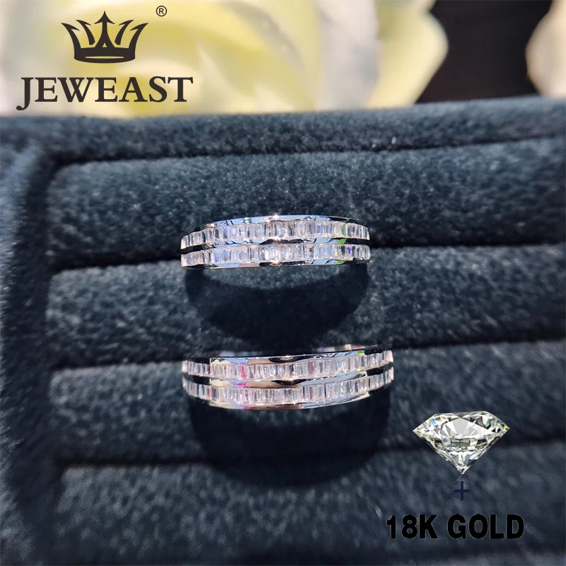 Кольцо из чистого золота 18 К с натуральным бриллиантом красивое кольцо