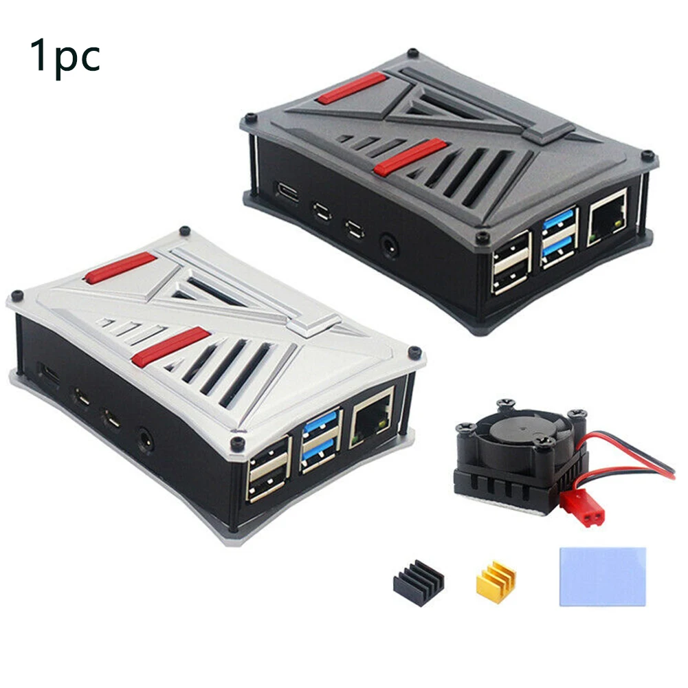 

ABS Enclosure Easy Install Heatsink Protective Case Universal Impact Resistant With Cooling Fan 4 Model B