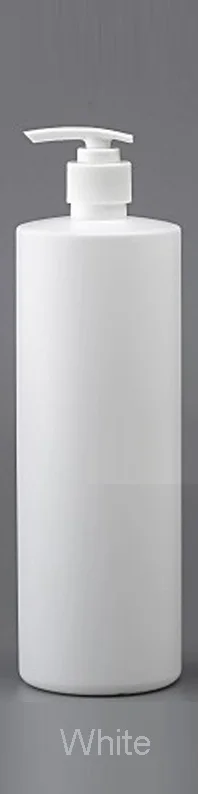 White Bottle Pump 1000 мл черный пустой спрей-насос для лосьона PE бутылки диспенсер пластиковые бутылки для шампуня с заостренным ртом Крышка для мытья тела контейнеры 1л - Цвет: White Bottle Pump