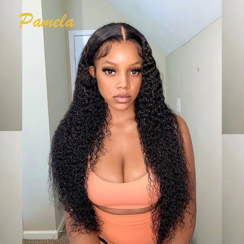 

13x4 natural black Lace Frontal Wig Wet and Wavy Curly Human Hair Wigs For Black Women High Density Lace Front Brazilian Hair