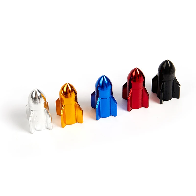 

4pcs Rocket Design Bike Valve Car Truck Air Port Cover Tire Rim Valve Wheel Stem Caps Motorcycle Bicycle Wheel Tire Valve Cap