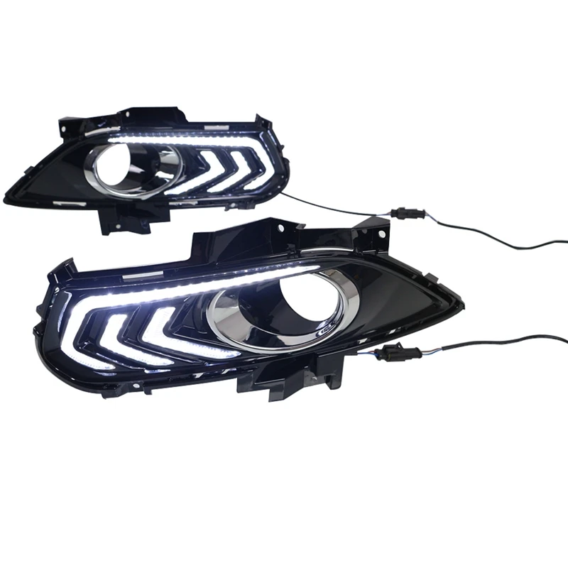 

AU04 -2Pcs for 2013-2015 Ford New Mondeo with Yellow and Blue Three-Color Daytime Running Lights