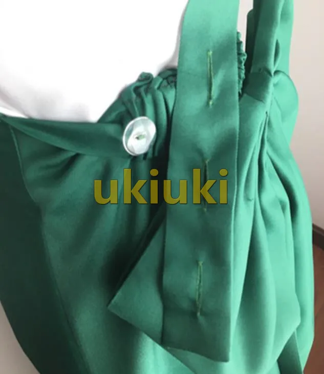 Kushina Uzumaki Cosplay Green Dress Costume |