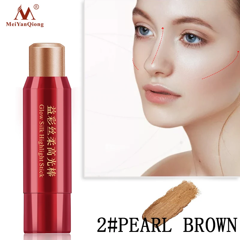 Светящийся шелковый блеск для ухода за кожей легко носить отбеливающий 3D