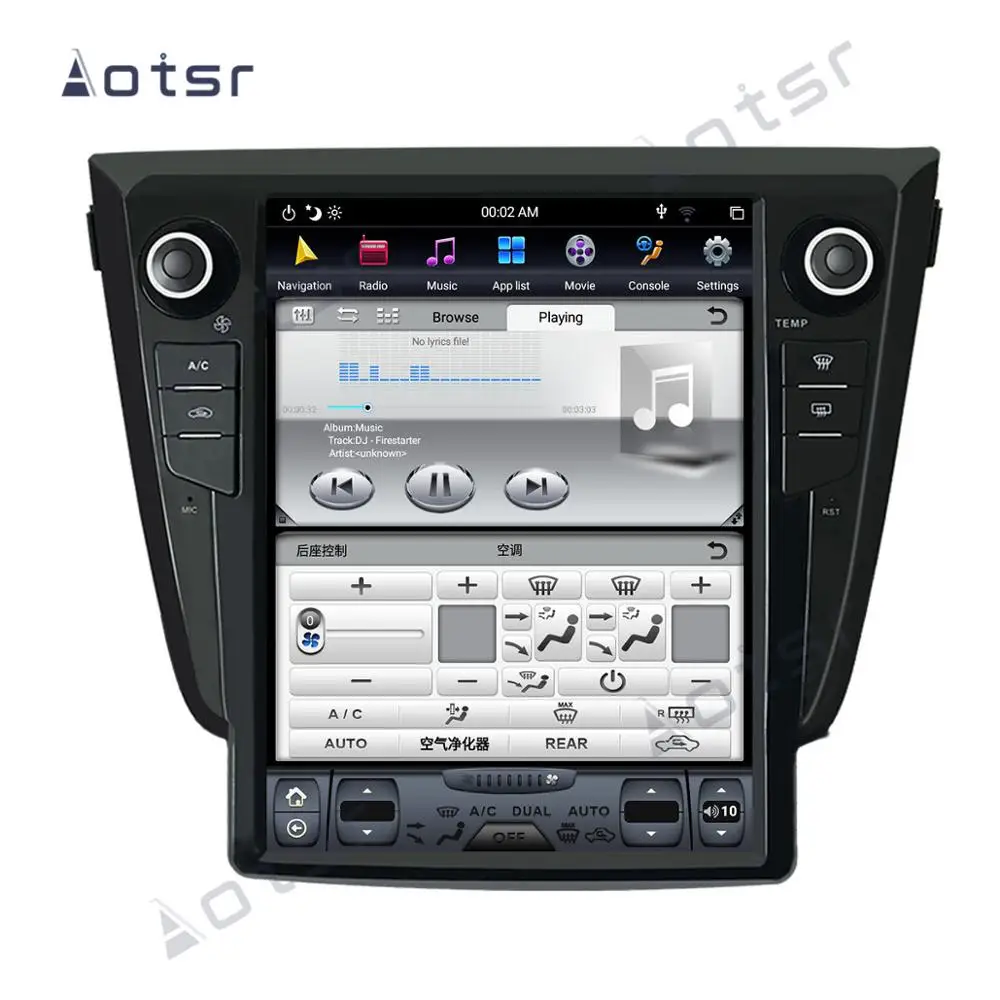 Tesla style px6 Android 9.0 4+64G Car DVD Player GPS Navigation For Nissan X-TRAIL/Qashqai/Rouge 2013+ radio recorder headunit | Автомобили