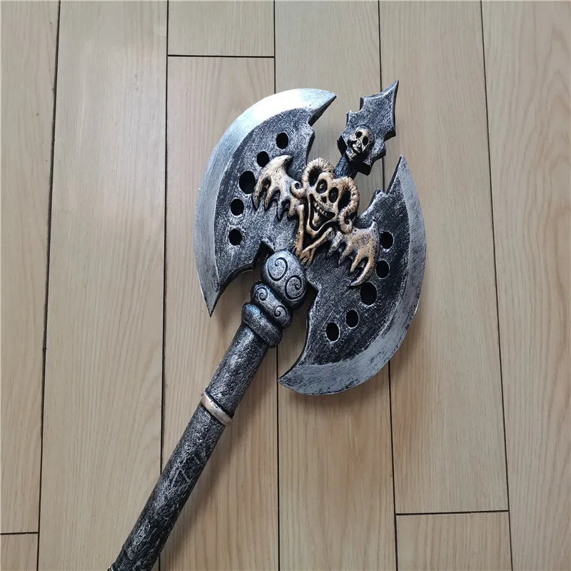 Косплей-игра World Of Warcraft Knight Orc Двухсторонний черный топор для выпускного вечера
