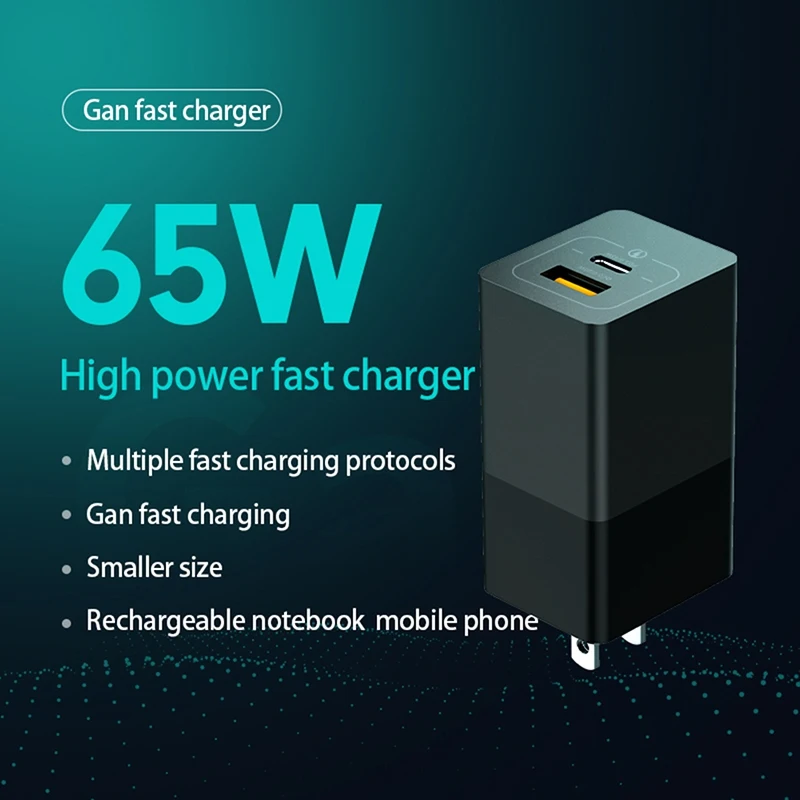 

65W GaN Charger For PD QC AFC SCP FCP PPS Type C USB QC 4.0 Portable Fast Chargers For IPhone Xiaomi Samsung Huawei Laptop