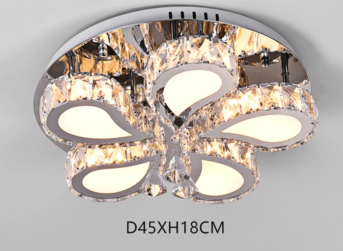

Led household simple modern crystal light dining room warm bedroom personality creative ceiling lamp