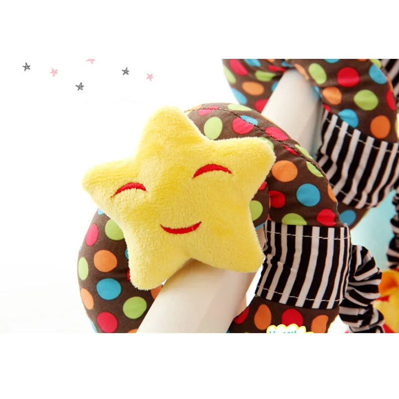 

2019 Cute Animal Baby Plush Stuffed Rattles Bed Toy Newborn Crib Hangings Toys safety seat plush toy 11-172