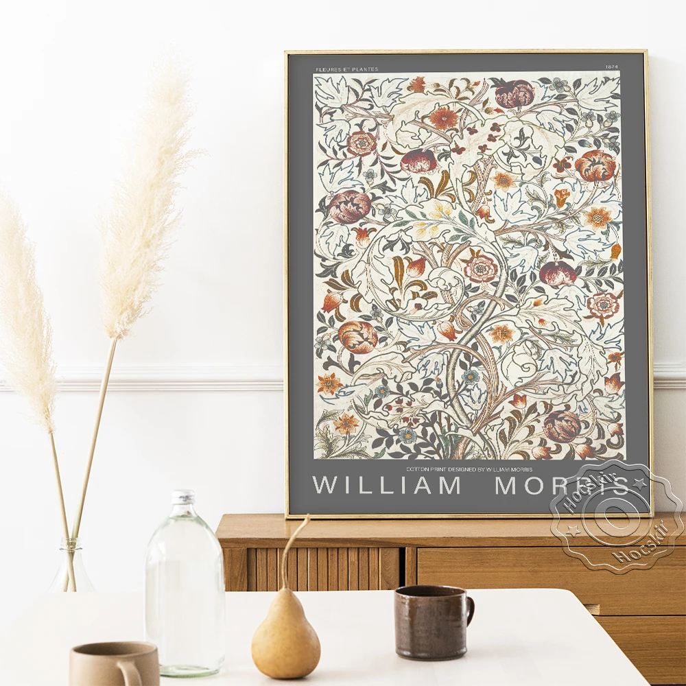 Выставка Уильяма Морриса музейный плакат естественный цветочный узор