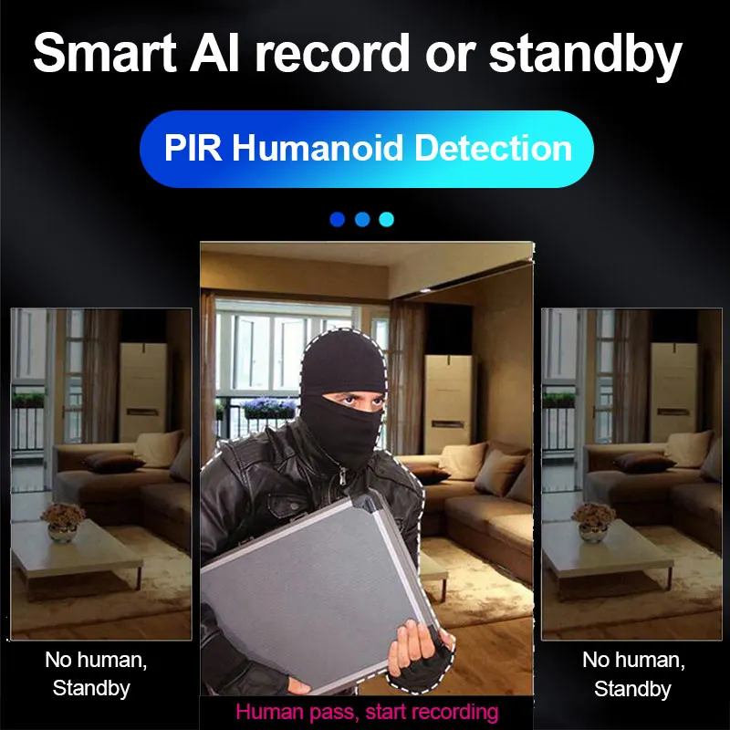 100% Беспроводной домашней безопасности Мини ip камера WiFi 1080P Full HD Батарея