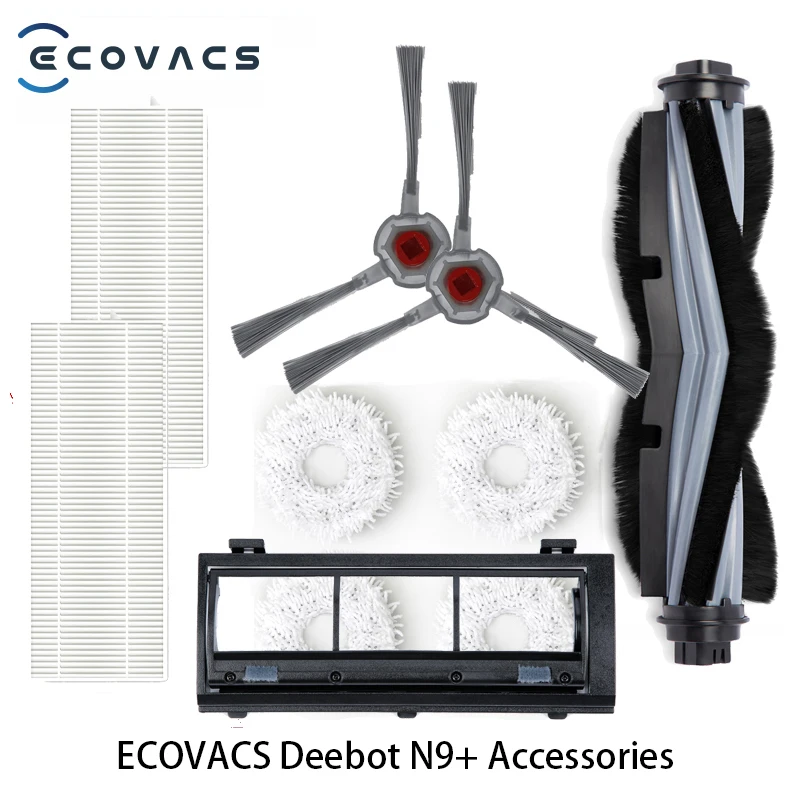 ECOVACS Deebot N9+ Accessories Robot Vacuum Cleaner with Side Brush Main Brush Dust Box Filter Cleaning Replacement