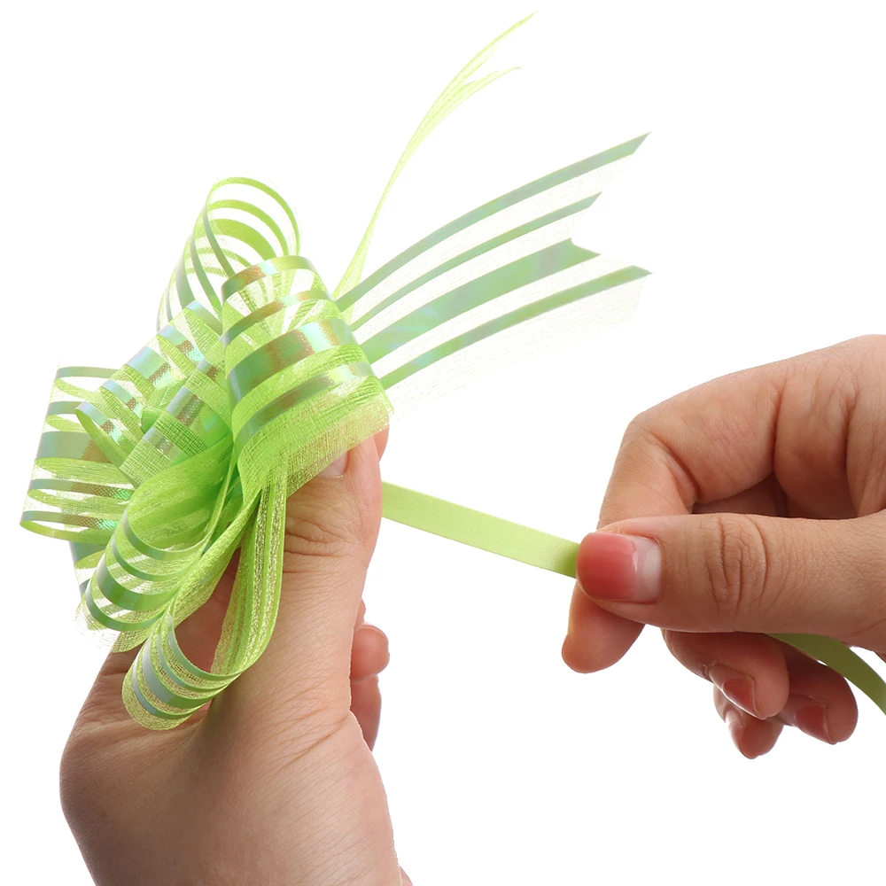 10 шт./пакет лента цветок из органзы бант 3 см ширина подарочная упаковка