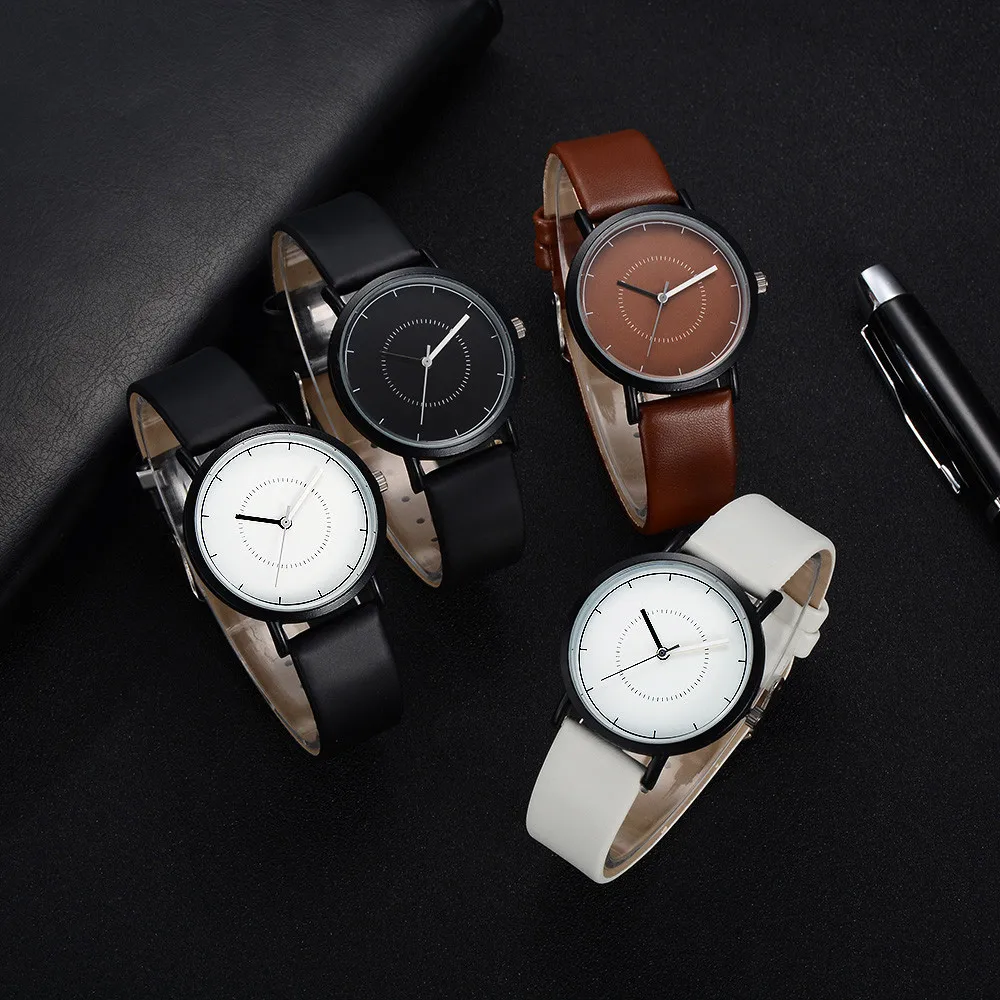 Модные уникальные дизайнерские часы для женщин кожаные высокого качества